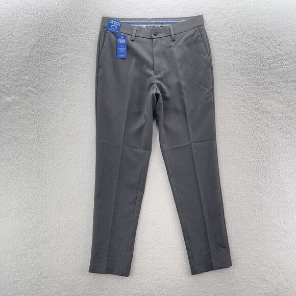 Haggar Pants Men's 32x30 Gray Slim Fit Cool Right Performance Flex Wrinkle Free - Picture 2 of 12